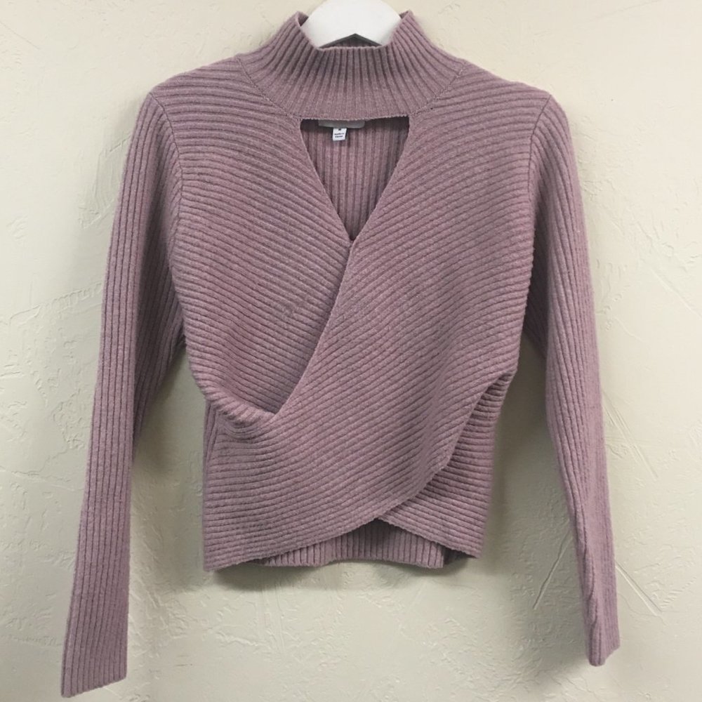 Pink Rose Cropped Sweater Womens M
